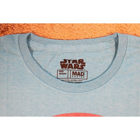 STAR WARS Boys X-Wing Fighter Graphic Tee T-Shirt (M) Light Blue Heather NWOT - Picture 3 of 6